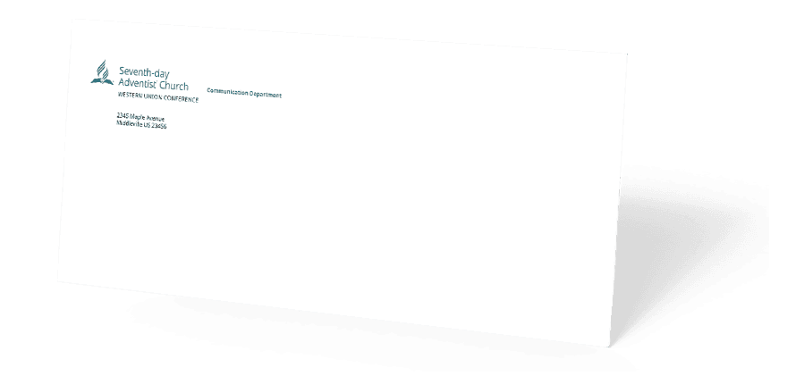 Three-dimensional example of Advent ID envelopes